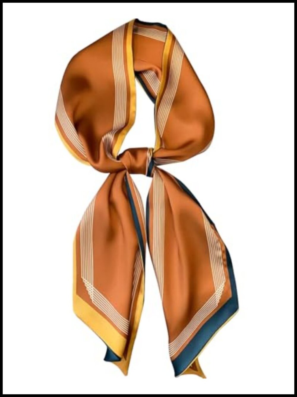 Silk Like Satin Head Scarf 59x5.9 Long Fashion Square Wrap for Bag Hair Neck